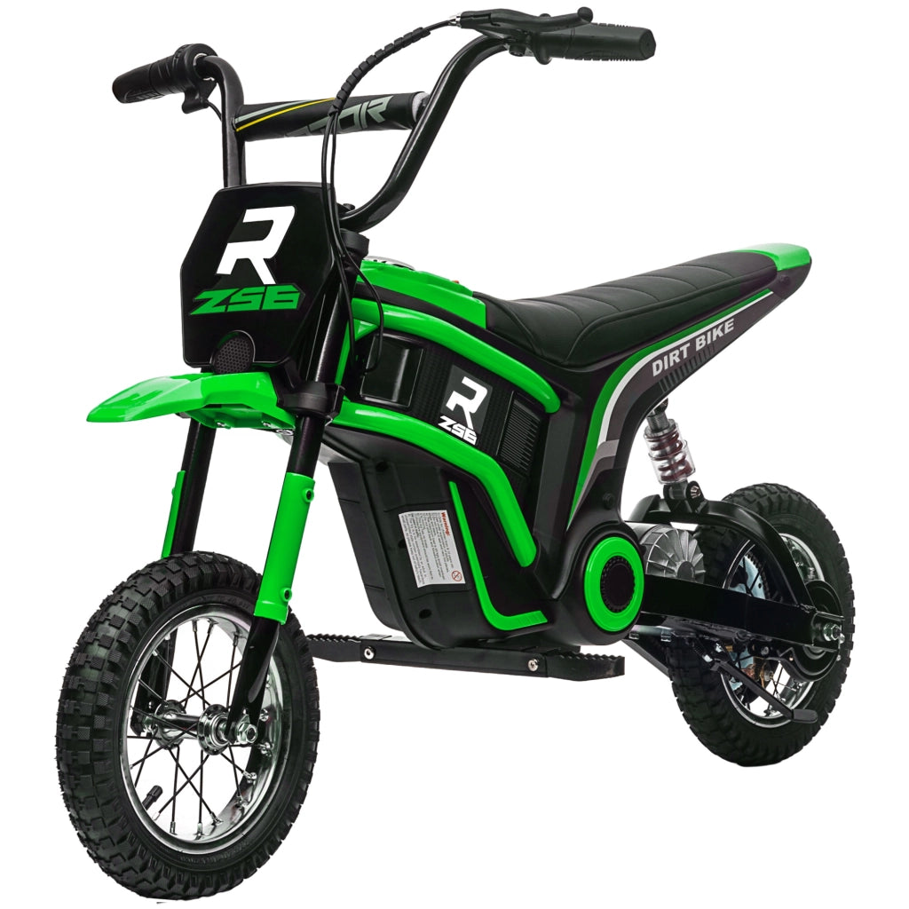 Moto Elettrica per Bambini con Acceleratore Manuale, 2 Velocit¨¤ 8-16km/h, Et¨¤ 8-12 Anni, Verde