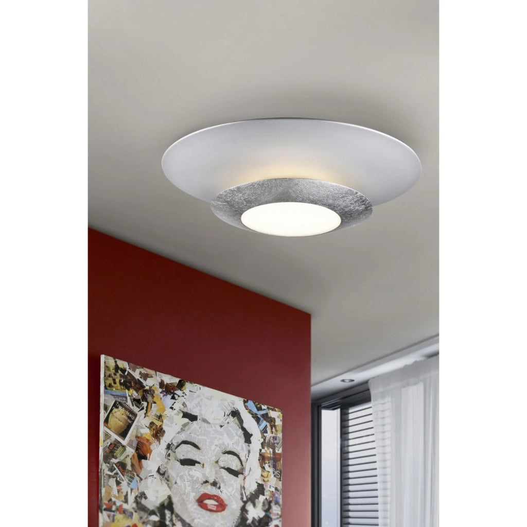 LÚZETE - SOFFITTO LUNA NUOVA LED D'ARGENTO DA 22,5W