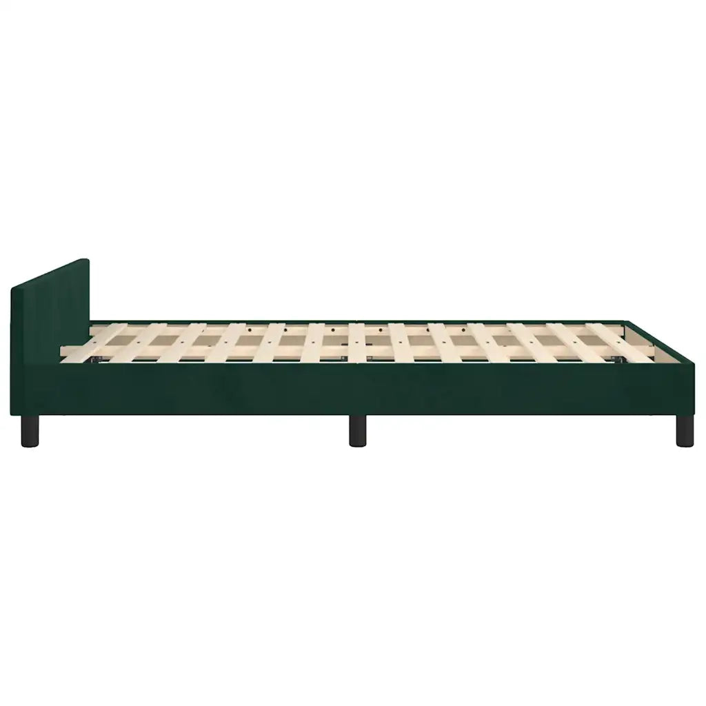 Giroletto senza Materasso-Struttura Letto Verde Scuro 120x190 cm Velluto 373354