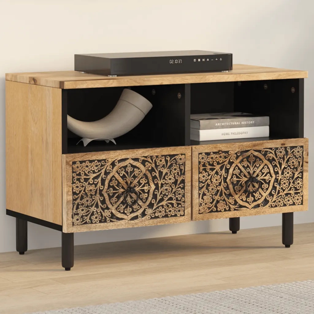 Mobile TV | Armadietto TV | Mobile Porta TV 70x33x46 cm in Legno Massello di Mango