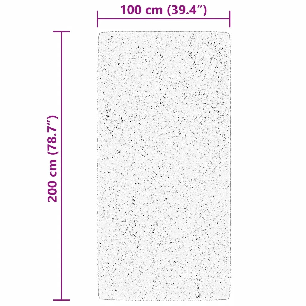 Tappeto a Pelo Corto HUARTE Morbido e Lavabile Beige 100x200 cm 375017