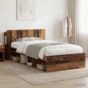 Telaio del letto con storage Legno antico 75 x 190 cm 3433316