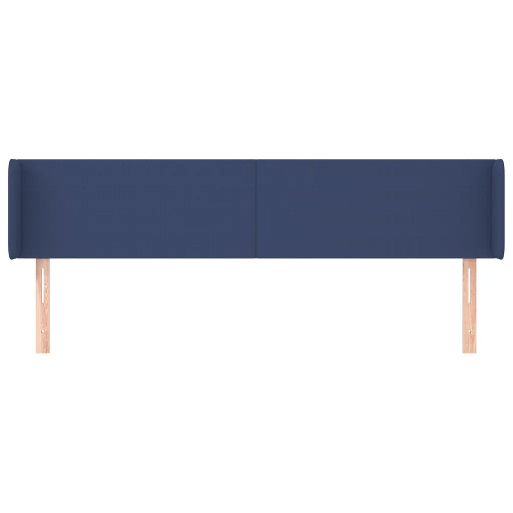Testiera | Testata ad Orecchio Blu 203x16x78/88cm in Tessuto