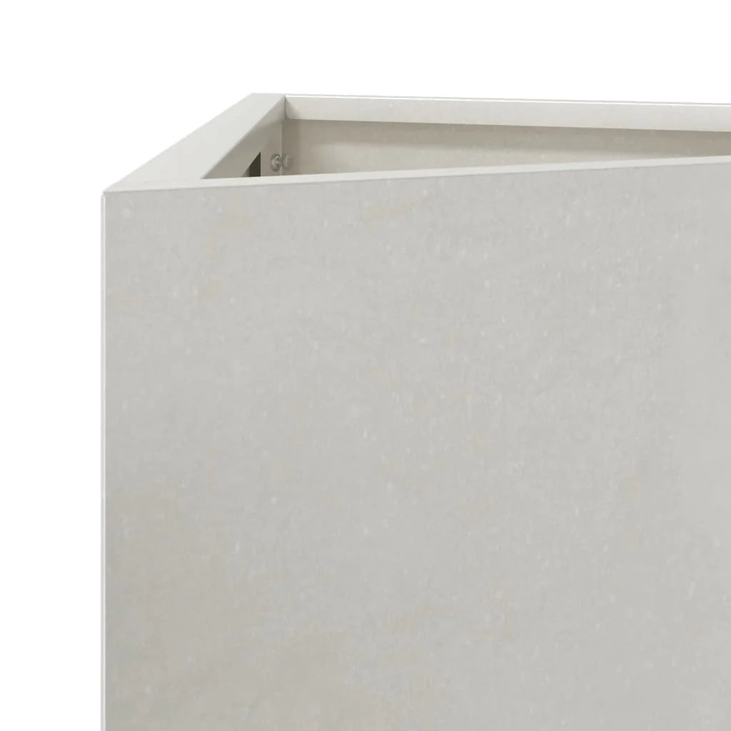 Fioriera rialzata triangolare per piante fiori e patio/giardino 40 x 34,5 x 70 cm acciaio inox argento 02_0038813