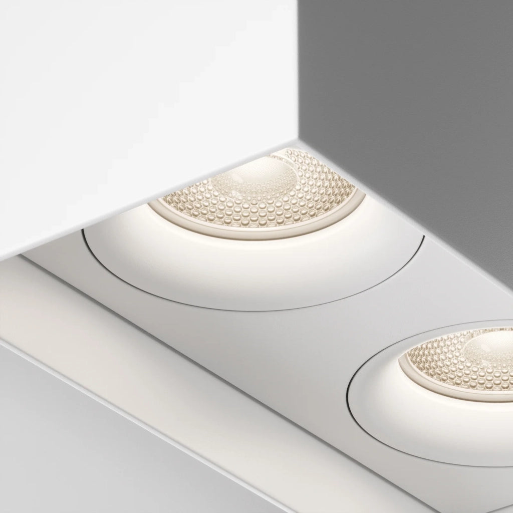 Maytoni Lampada da soffitto Slim 2 luci GU10 bianco alluminio