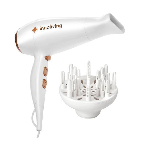 Asciugacapelli Phon Professionale con Diffusore Bianco 2100 Watt Innoliving