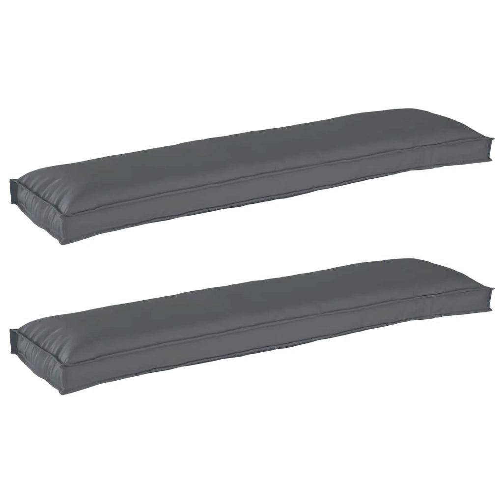 Set di Cuscini per Pallet 2 pz | Cuscini per sedie Antracite 150 x 40 x 8 cm
