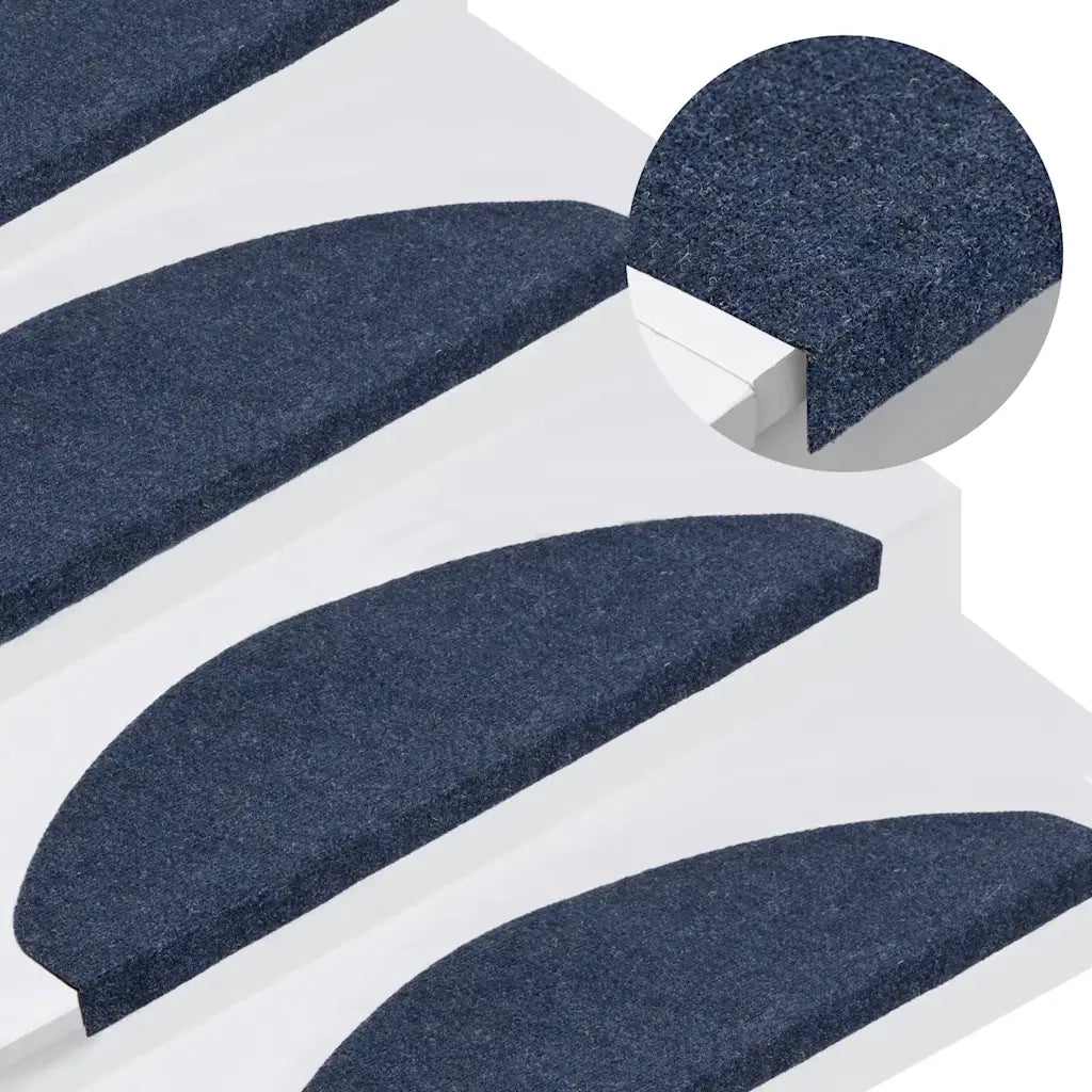 Tappetini Autoadesivi per Scale 30 pz | Gradini per Scale Blu 65x22,5x3,5 cm