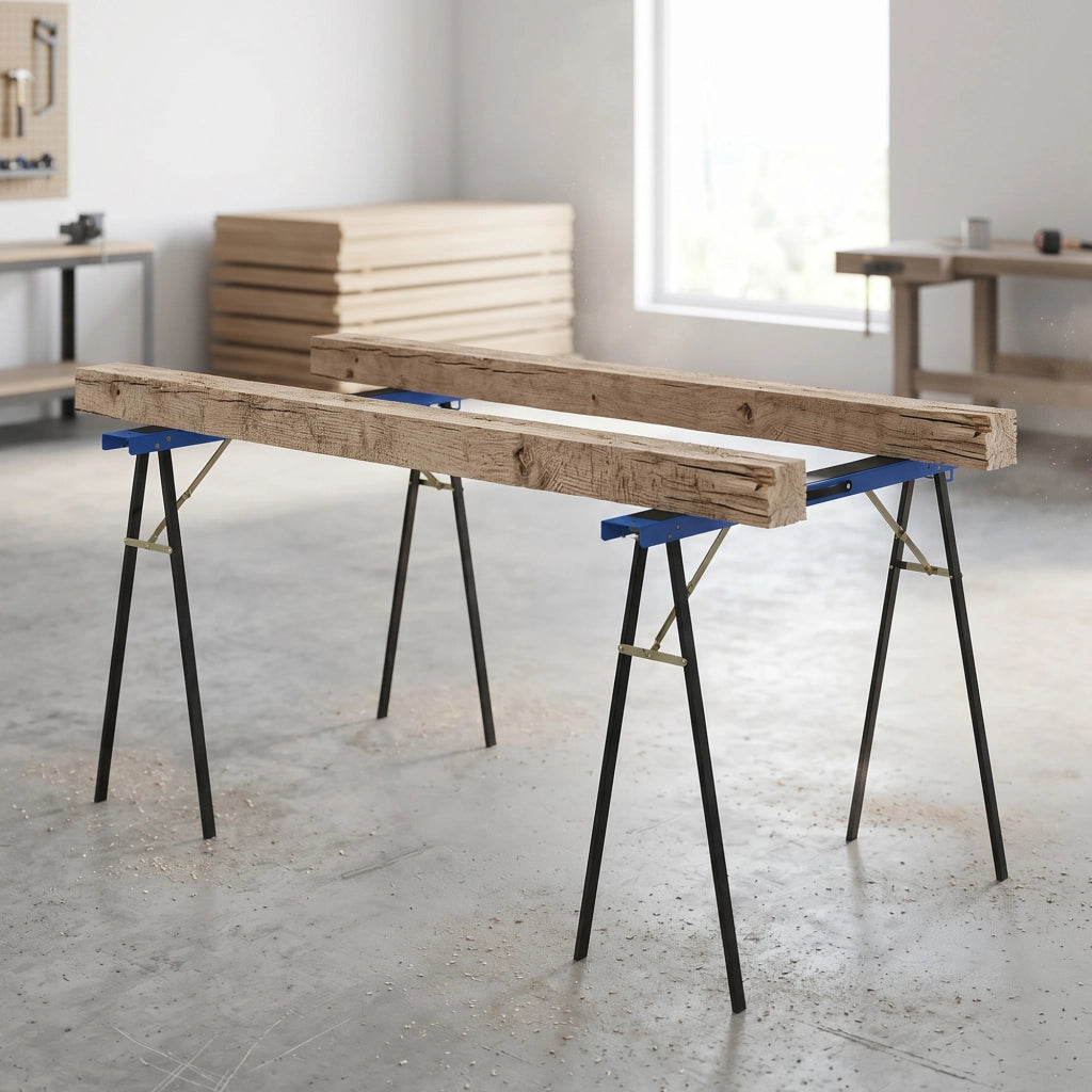 Cavalletto da falegname pieghevole ¨C Minimal ¨C Blu e Nero
