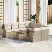 Set Divano da Giardino Beige 55 x 55 x 37 cm polyrattan 3345981