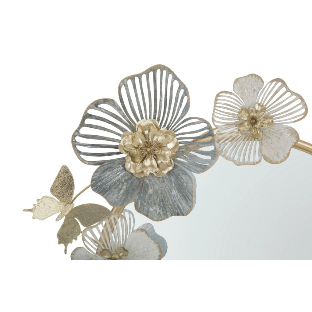 Specchio con Cornice Fiori 59, Multicolore, Metallo, 63x6,4x70,5 cm