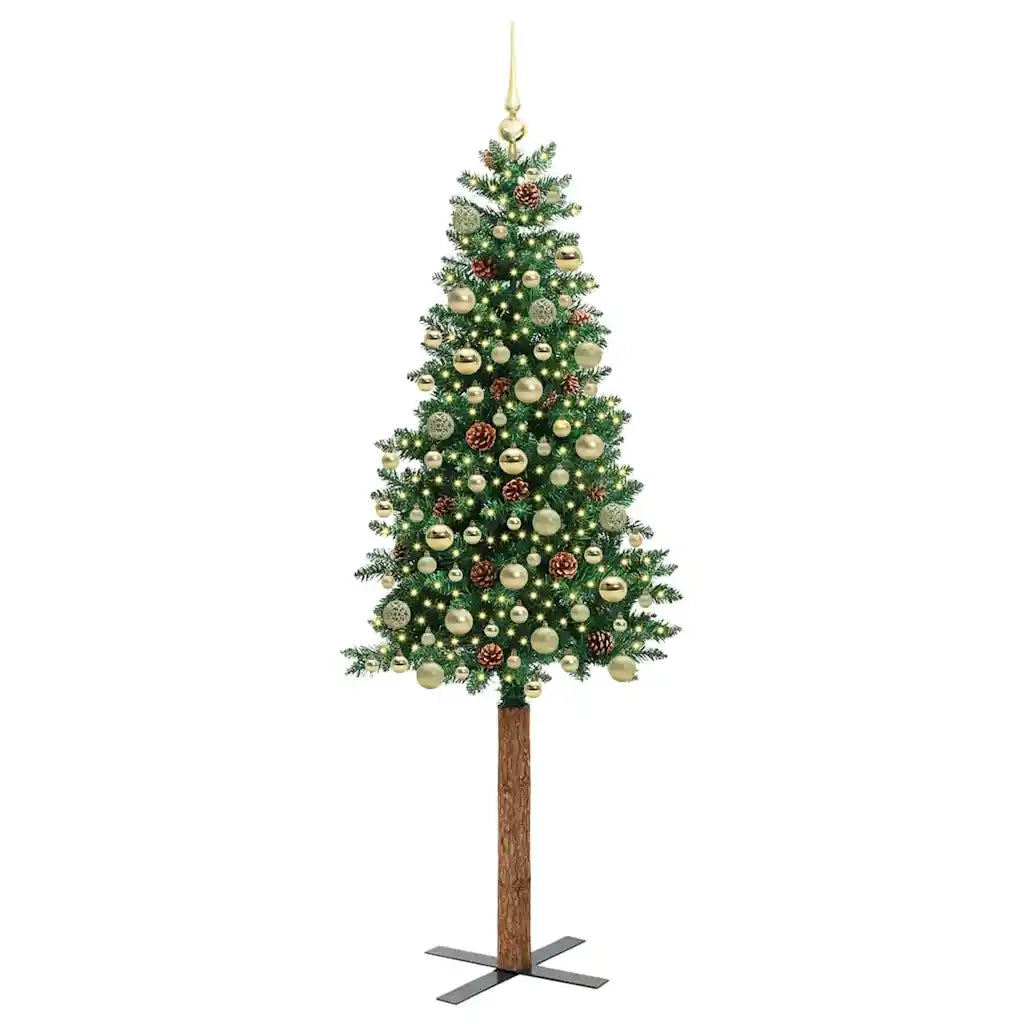 Albero di Natale snodato con 300 LED con supporto Verde 180 cm 3394868