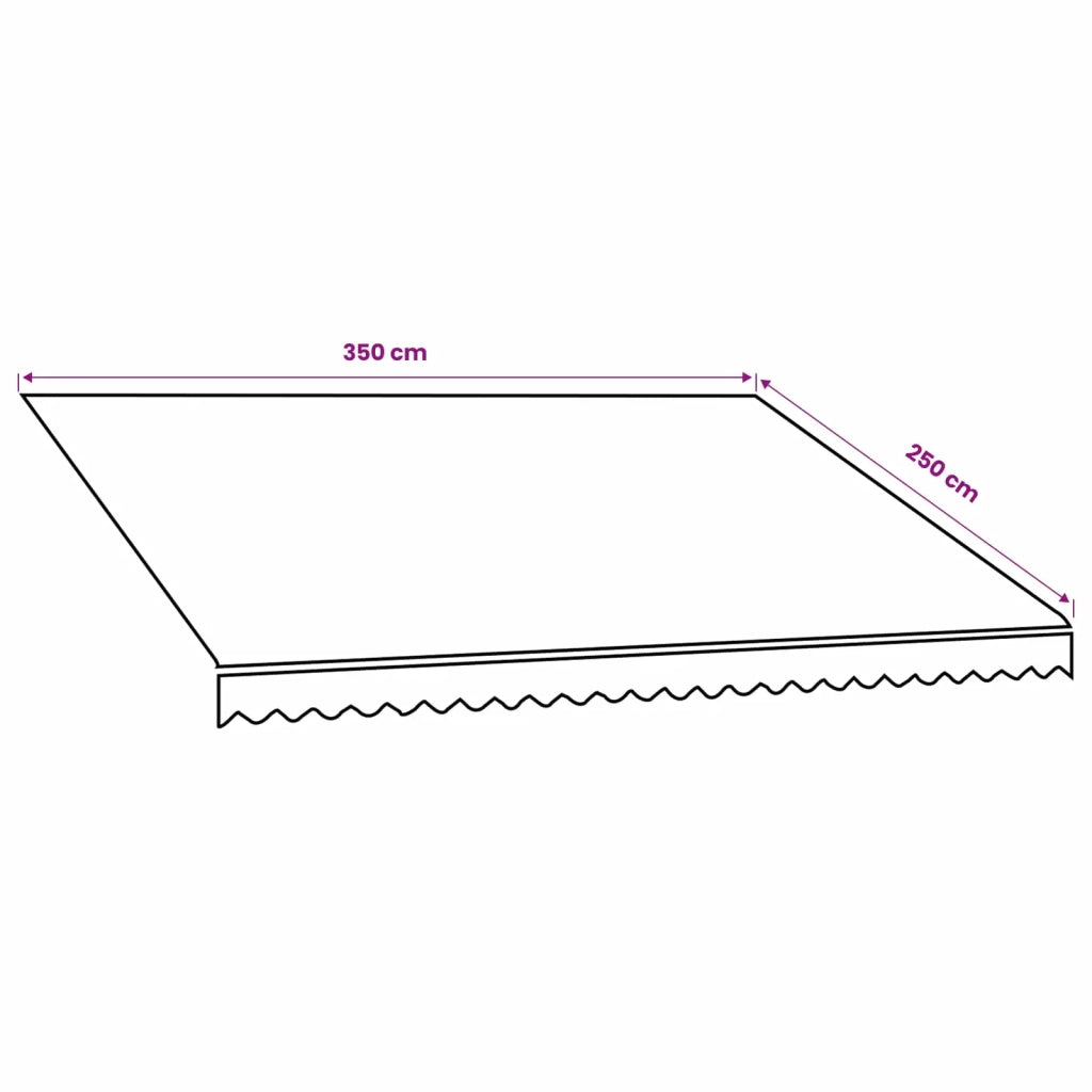 Telo di ricambio per tenda da sole-Telo da sostituire per tenda da sole Arancione e Marrone 937188