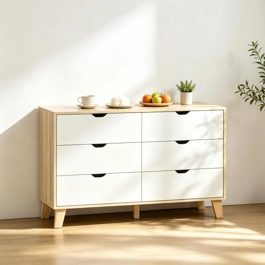Comò con contenitore, pratico armadio-comò e versatile credenza (solo 1 comò con contenitore)