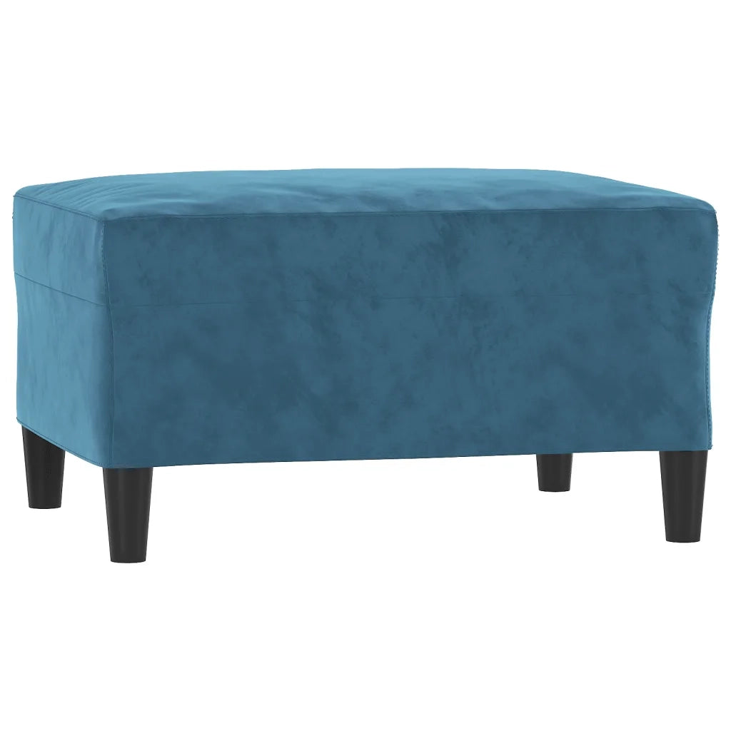 Set di Divani 4 pz con Cuscini Blu in Velluto