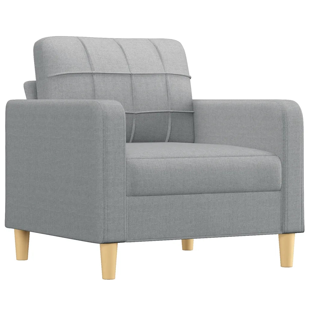 Poltrona | Sedia Relax Grigio Chiaro 60 cm in Tessuto