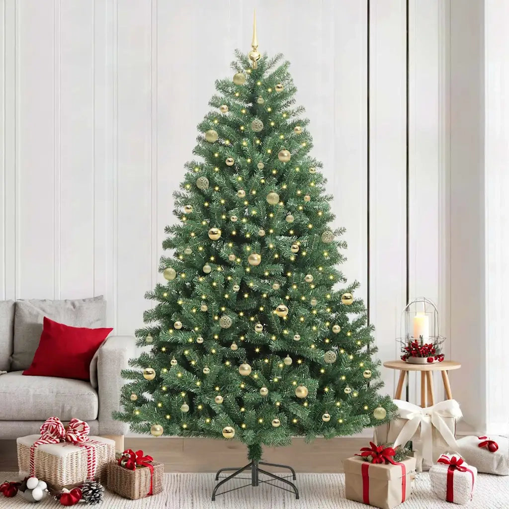 Albero di Natale Artificiale con Rami Pieghevoli Verde 240 cm 3395509
