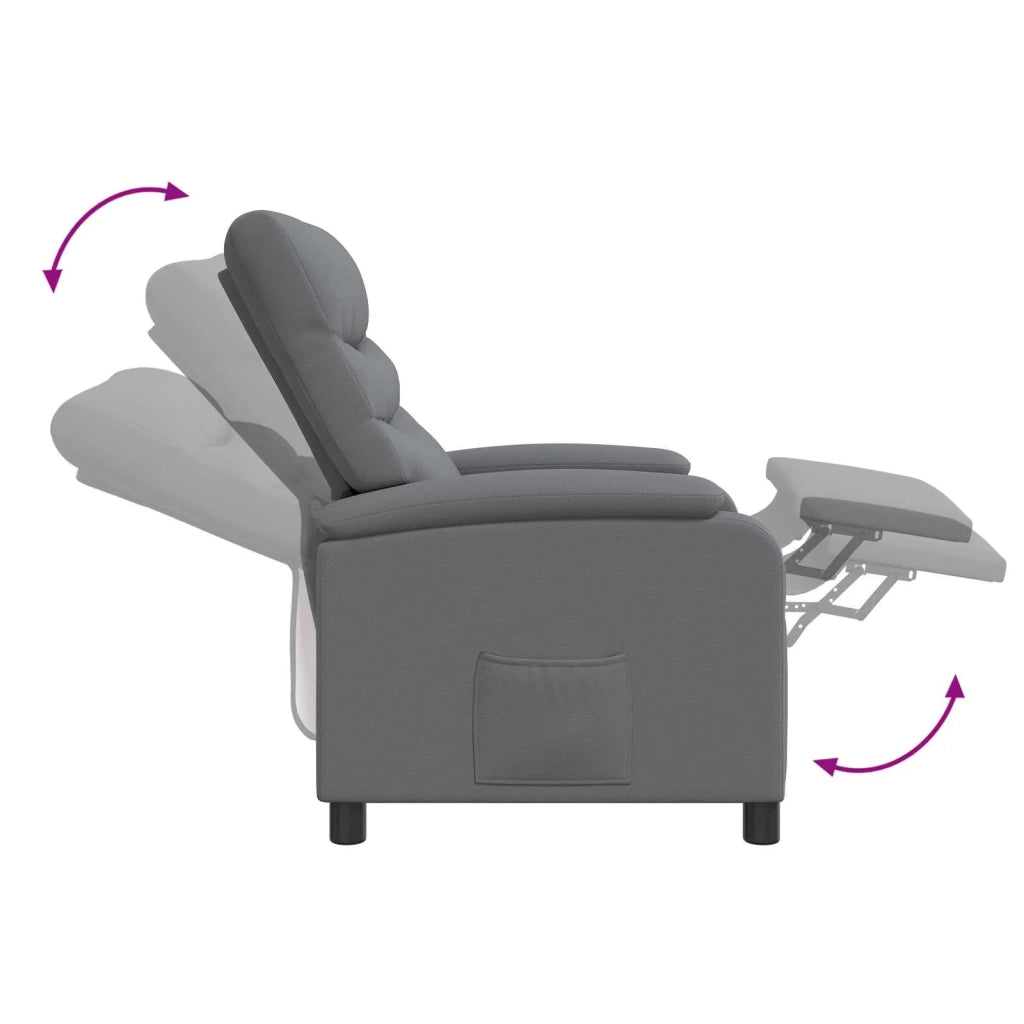 Divano Sedia-Poltrona Massaggiante Grigio Similpelle 831291
