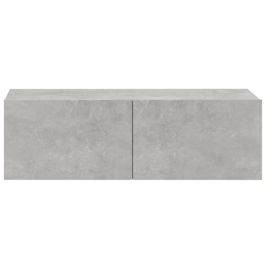 Set di Mobili Porta TV 3 pz Grigio Cemento in Legno Multistrato
