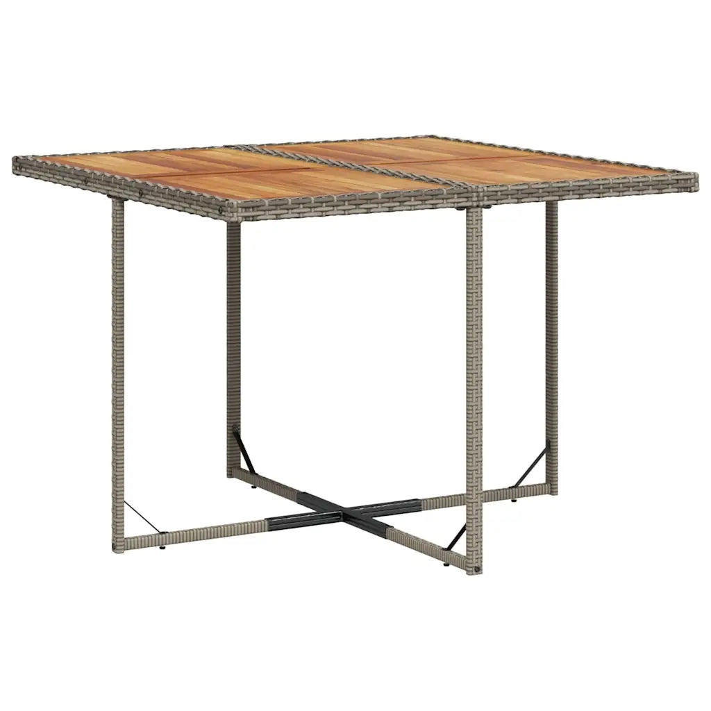 Set da Pranzo da Giardino 9 pz con Cuscini in Polyrattan Grigio 3211202