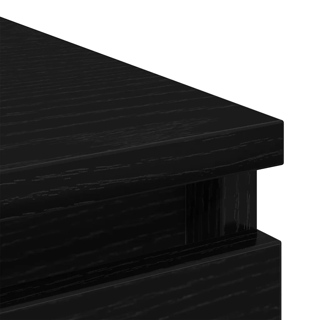 Credenza-Buffet-Armadio da cucina Rovere Nero 100x35x99 cm in Legno Multistrato