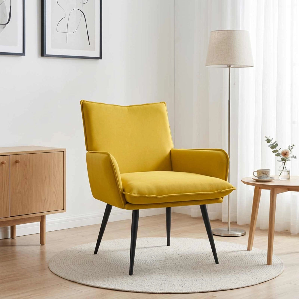 Poltrona Giallo Velluto 42047730