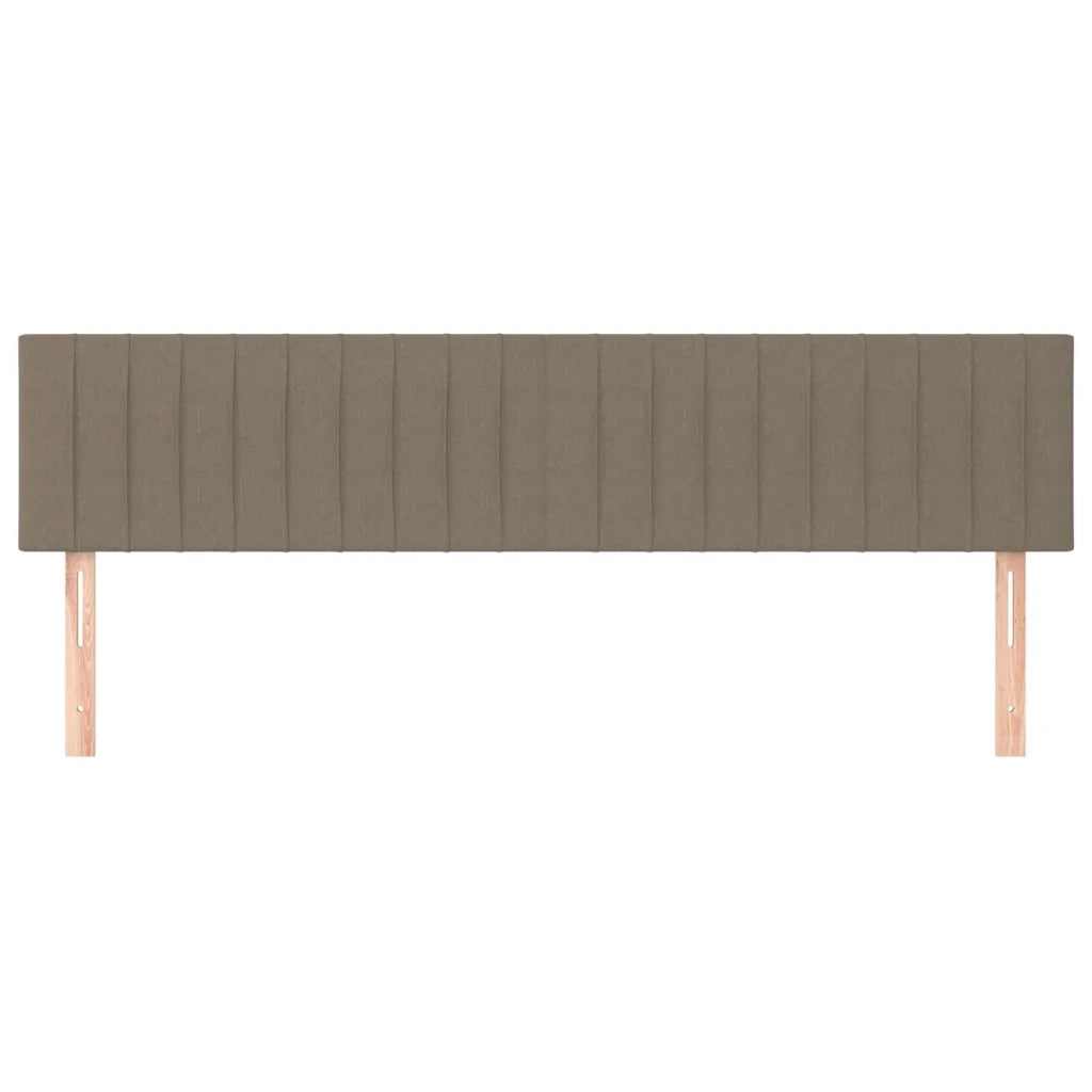 Testiera 2 pz-Set di 2 Testata-Testiera Decorativa Tortora 100x5x78/88 cm in Tessuto 150585