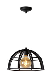 Lampada a sospensione Lucide Dikra Ø40 nera E27 dimmerabile