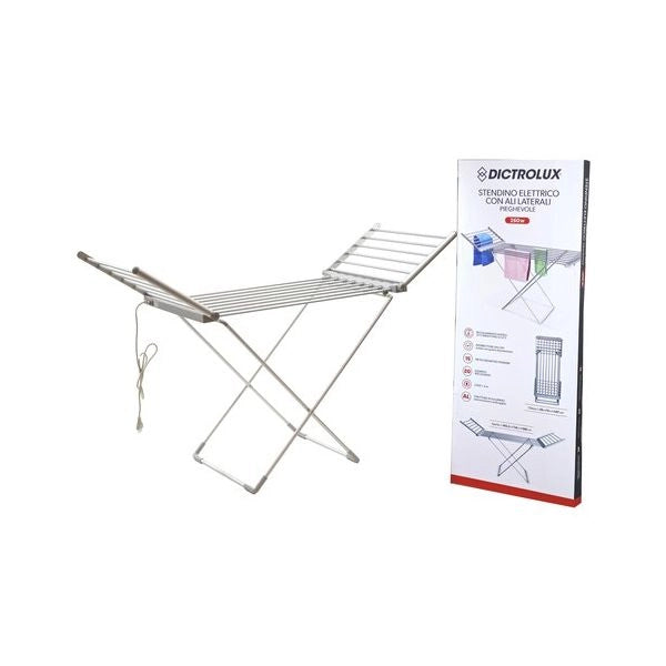 Stendibiancheria elettrico dictrolux 887001 pieghevole con ali silver