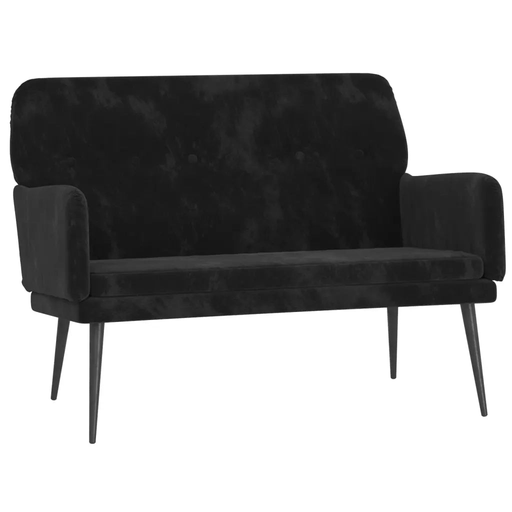 Panca Nera 108x79x79 cm in Velluto 351419
