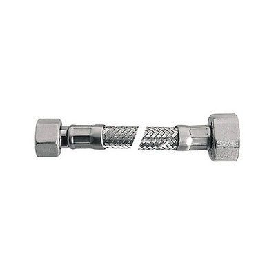FLESSIBILE INOX MOD. LUX NORMALE CM. 15 CON GUARNIZIONE- MF 3/8x1/2- DH- pezzi 1