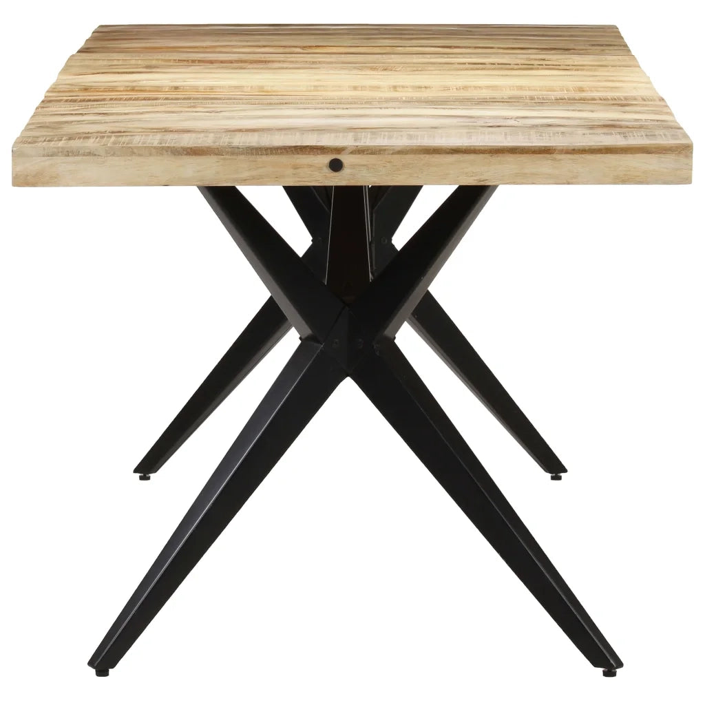 Tavolo da Pranzo 160x80x76 cm in Legno Massello di Mango Grezzo 323566