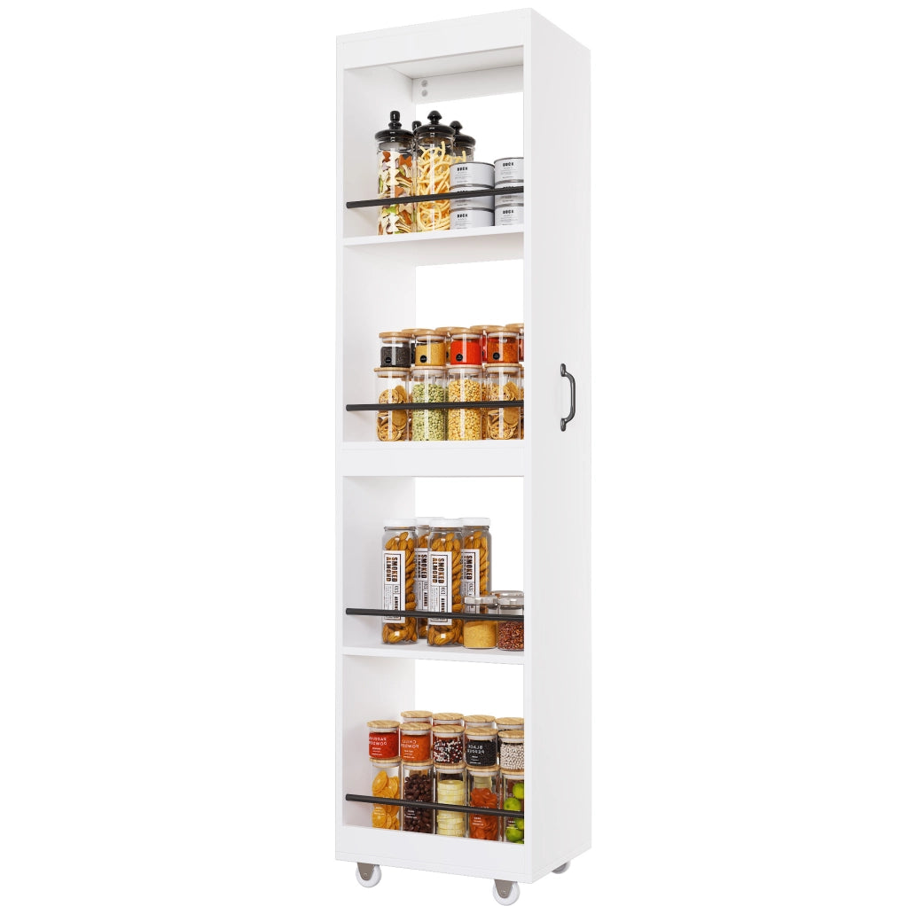LIBRERIA Stretta 40x30x160,5 cm MDF Bianca con Barre Protettive