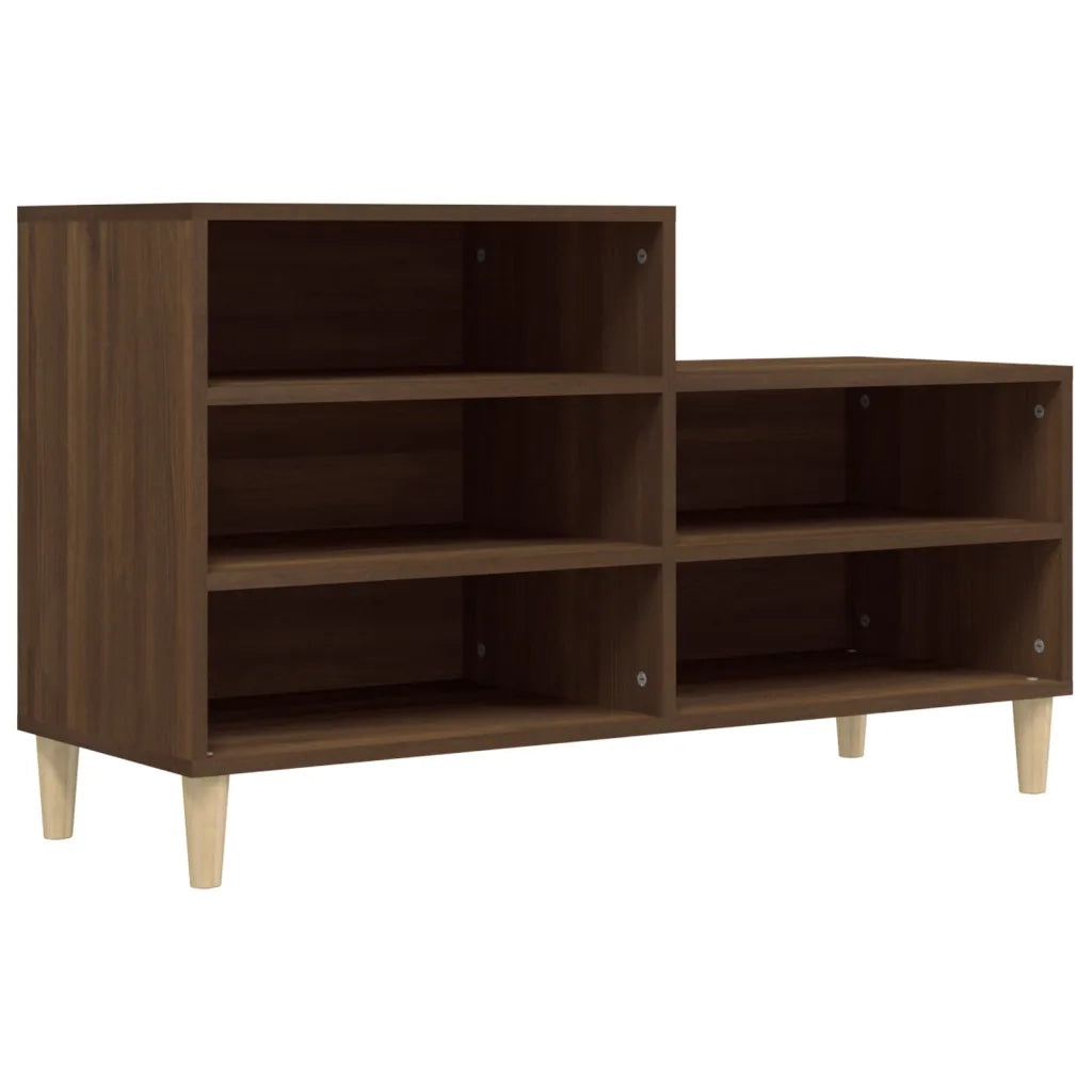 Scarpiera-Scaffale per scarpe Rovere Marrone 102x36x60 cm in Legno Multistrato 327272
