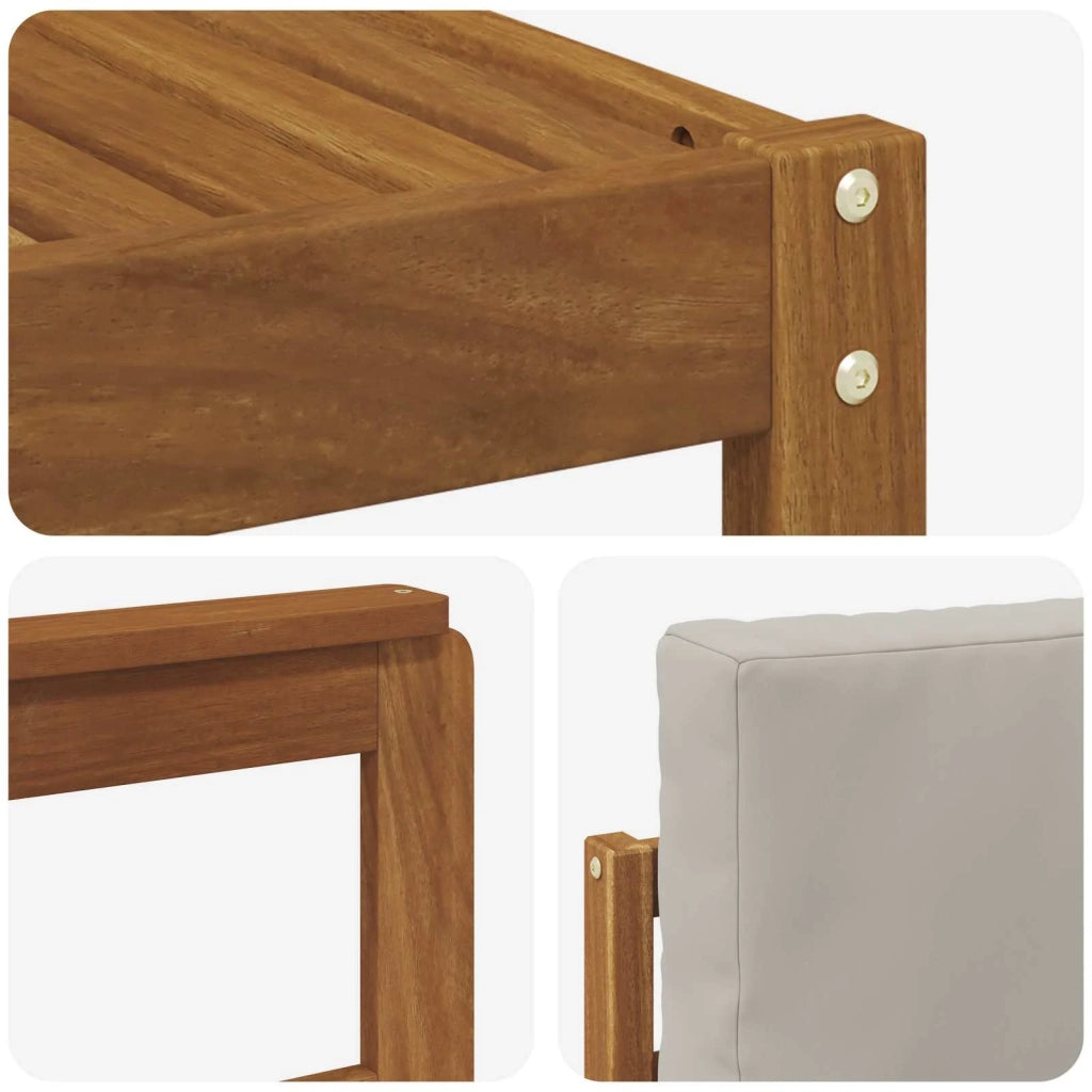 Set divani con cuscino 6 pcs Grigio Naturale e Chiaro 3374356