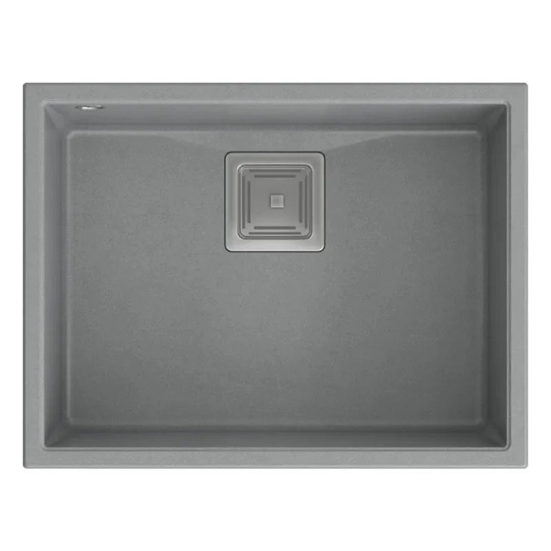 Lavello In Granito David 50 Grey Metallic Tappo rame spazzolato