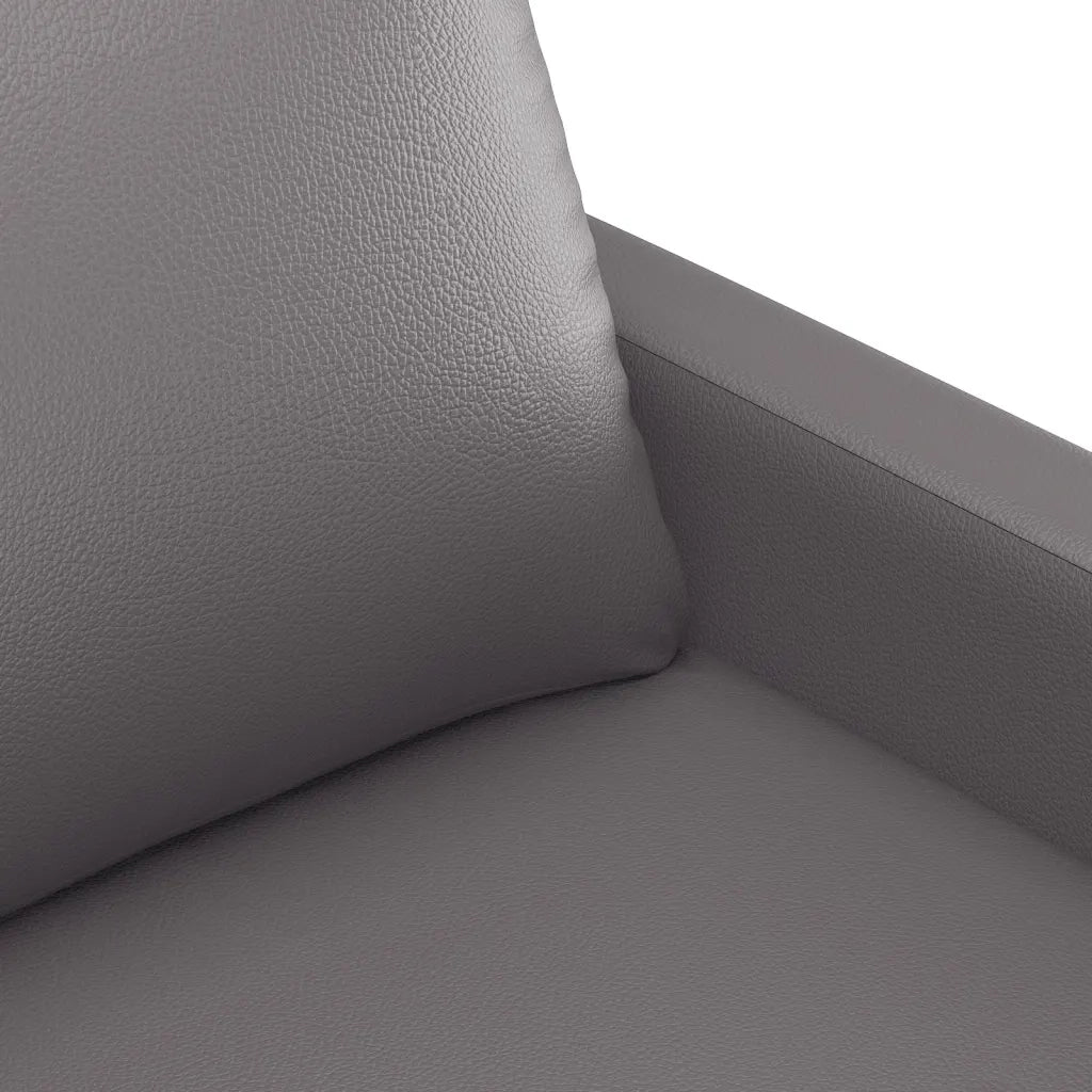 Divano a 2 Posti Grigio 120 cm in Similpelle 359134