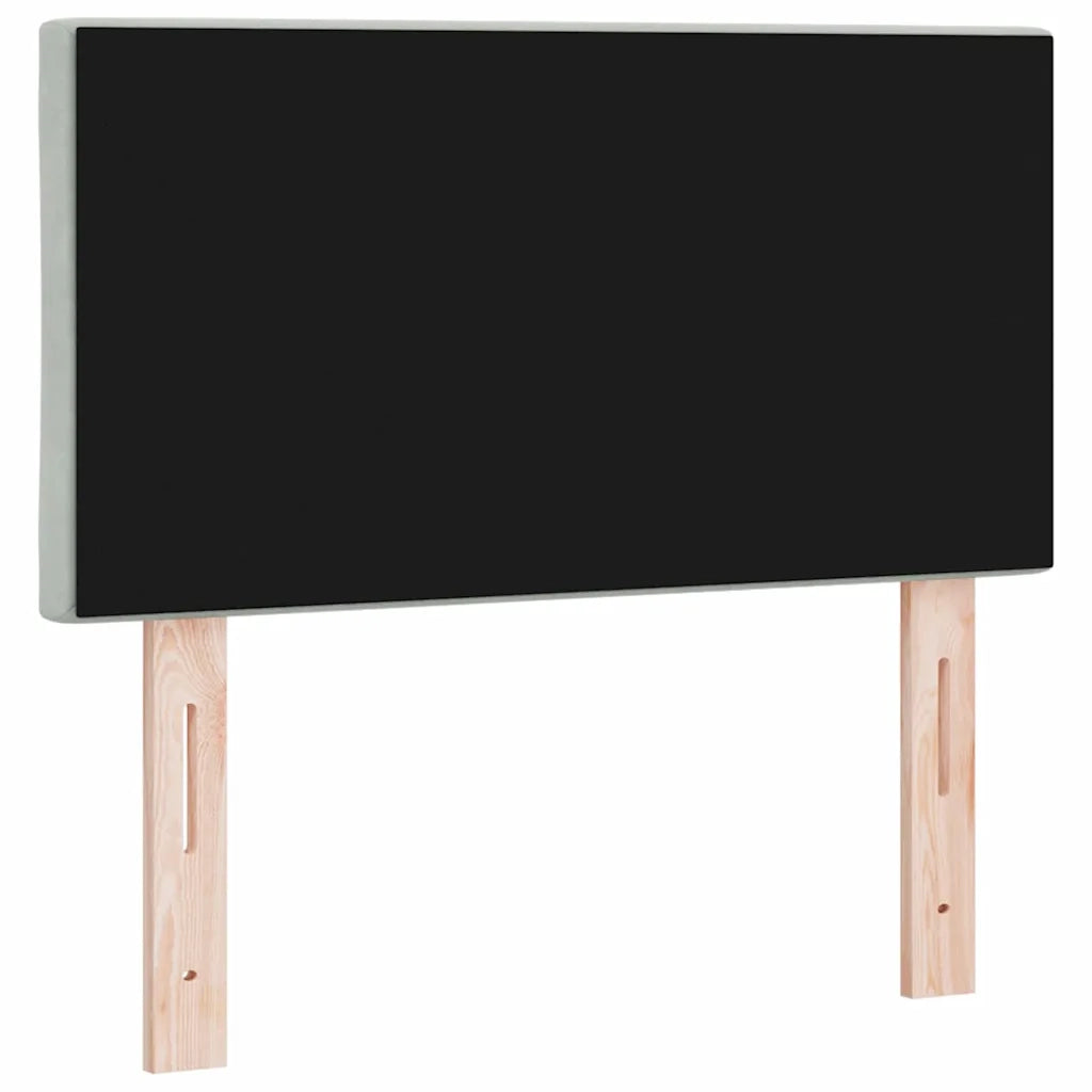 Testiera | Testata LED Grigio chiaro 80 cm Velluto