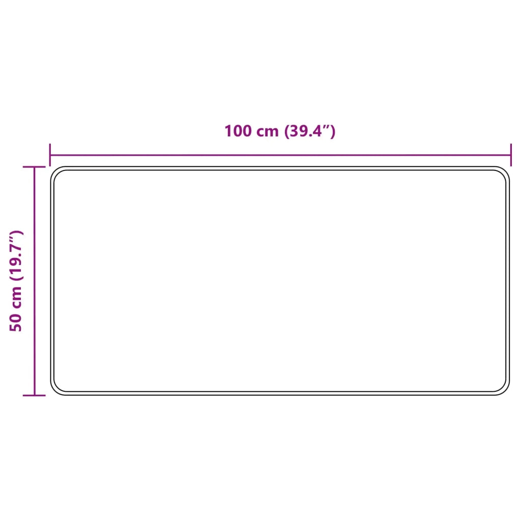 Runner Tappeto MARSA Grigio 50 x 100 cm Poliestere e PVC 42023344