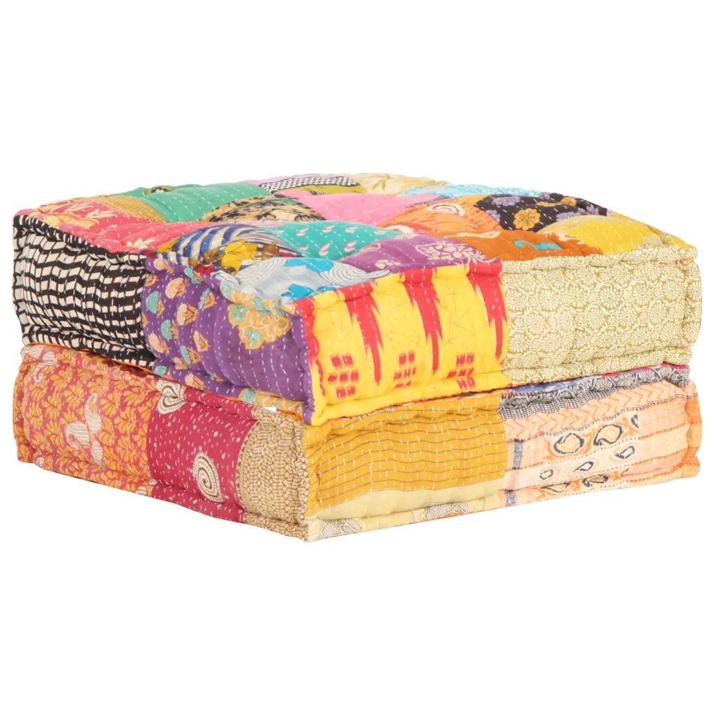 Pouf 60x70x36 cm in Tessuto Patchwork 287707