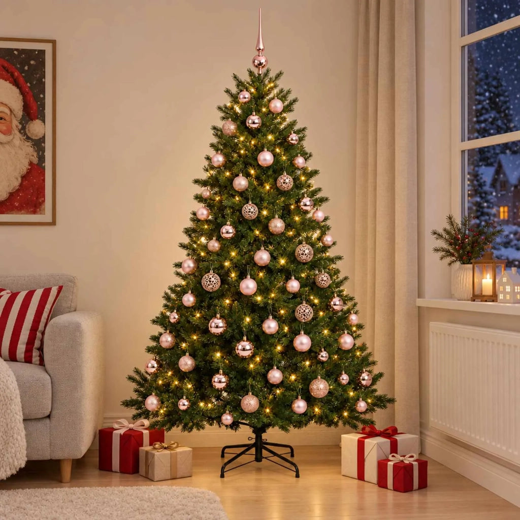Albero di Natale artificiale con palline 180 cm 300 LED 3466642