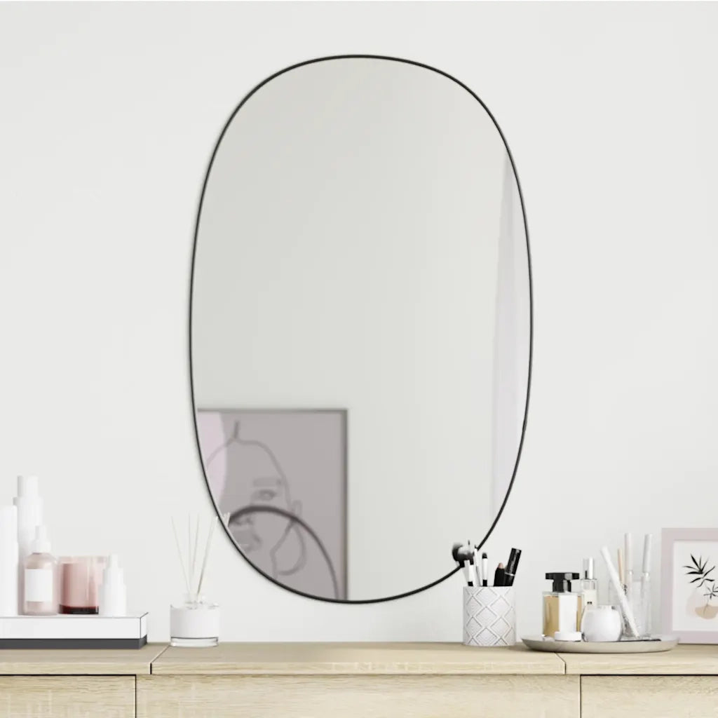 Specchio da Parete | Specchio decorativo Nero 80x50 cm