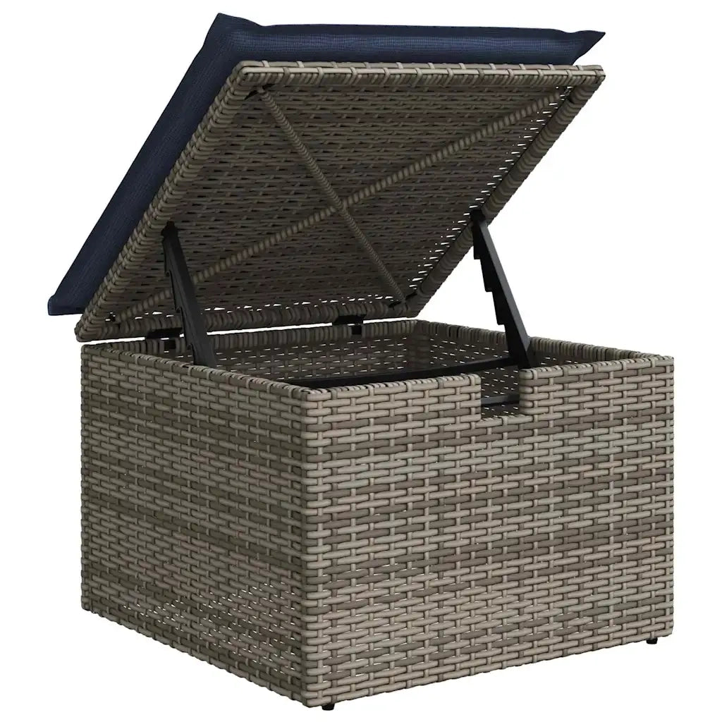 Set di divani con cuscino Grigio e Blu Navy polyrattan 3359034