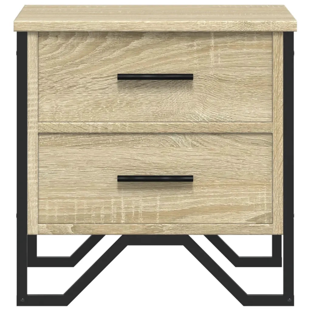 Comodini 2 pz-Set di 2 Tavolino da notte Rovere Sonoma 40x41x40 cm in Legno Multistrato