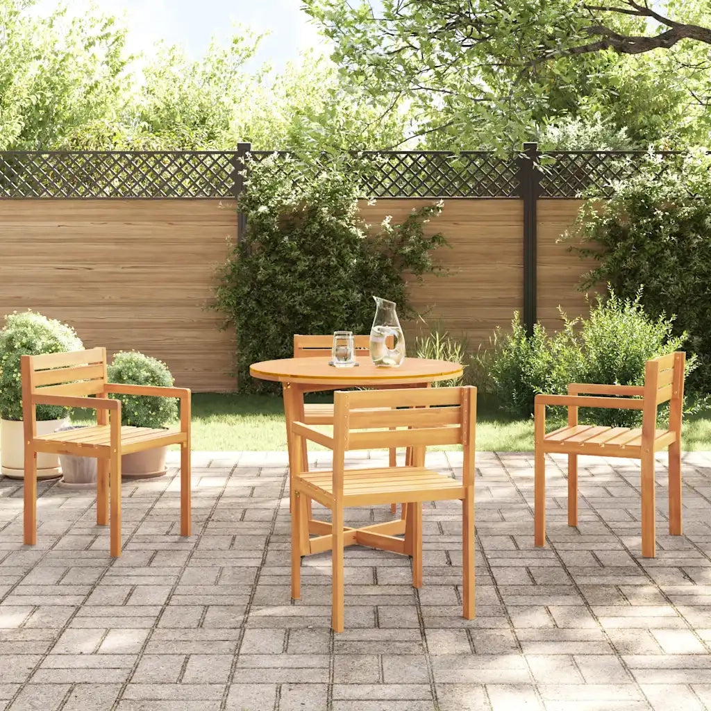Sedie da Giardino 4 pz | Sedie da Esterno 50x53x80 cm Legno Massello di Acacia