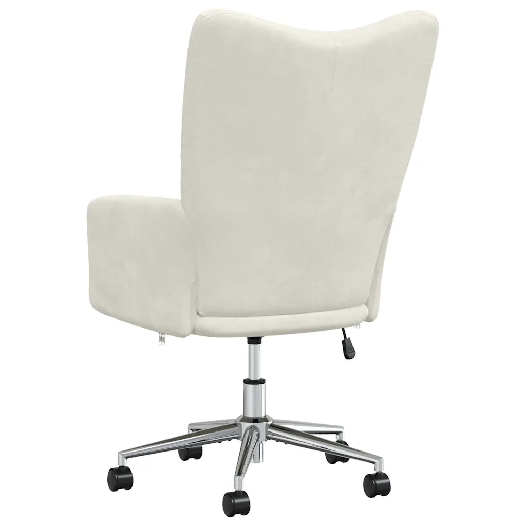 Poltrona | Sedia Relax Bianco Crema Velluto