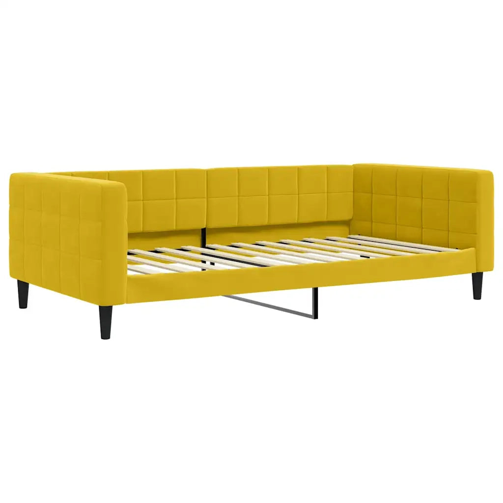 Divano Letto con Letto Estraibile-Sofa Letto-Daybed Giallo 100x200 cm in Velluto 598690