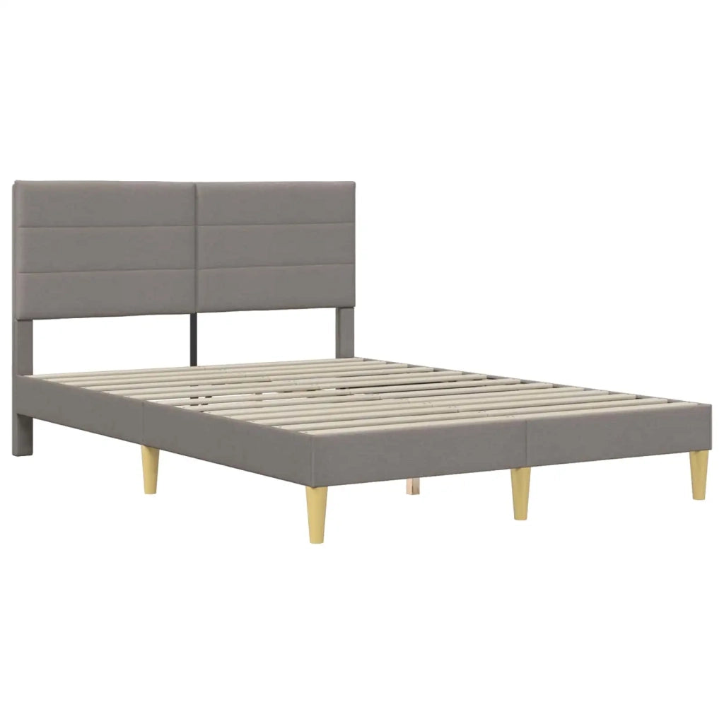 Struttura del letto con testiera-Giroletto Tortora 140 x 190 cm Tessuto 898735