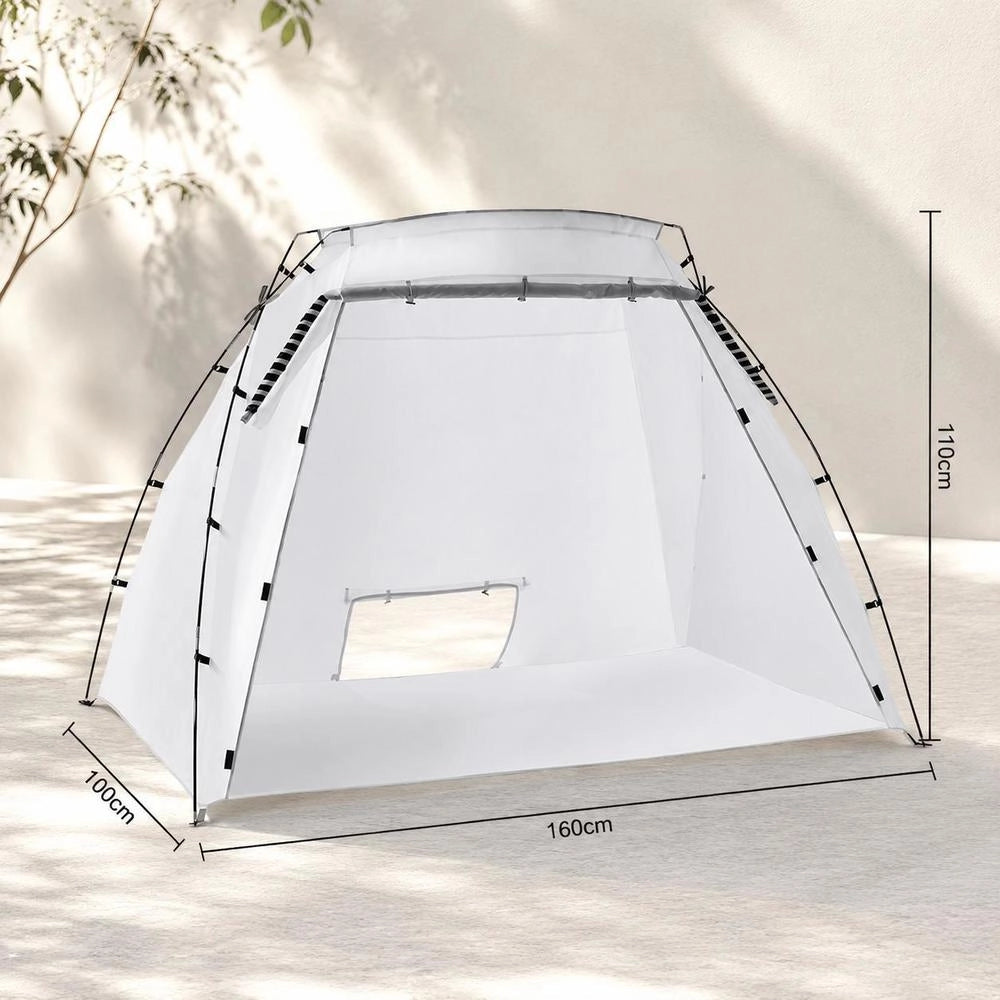 DIY Spray Paint Booth, Protective Tent, White, 228 X 158 X 158 Cm, 210D Oxford Fabric, Portable Spray Paint Stand, DIY Hobby Painting Station With Ventilation Openings