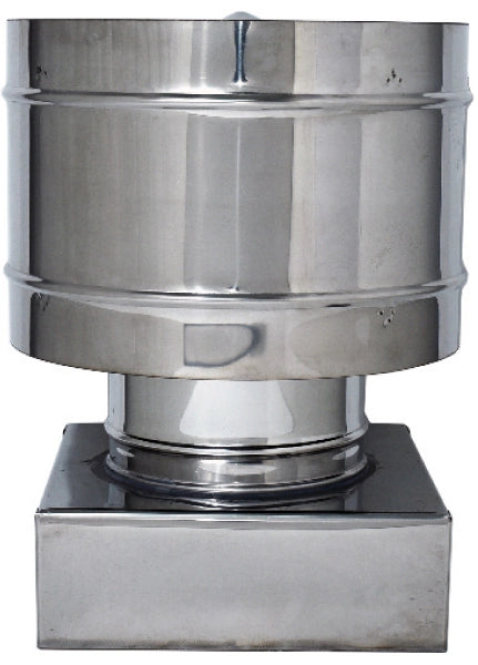 FUMAIOLO FISSO ANTIVENTO INOX Quadrato cm. 27x27